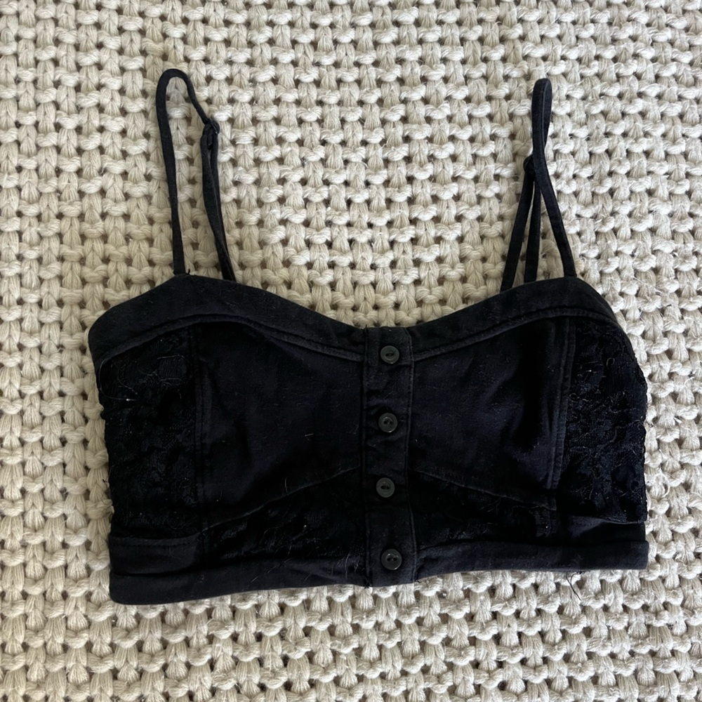 Full Tilt Black Strapless Top